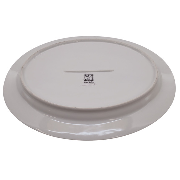 Royal Gallery The Holly and the Ivy Christmas Oval Platter 16" – 1993 Holiday Se - Picture 6 of 11